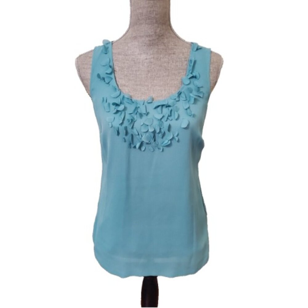Charter Club Light Blue Women's Sleeveless Petal Top Blouse XS